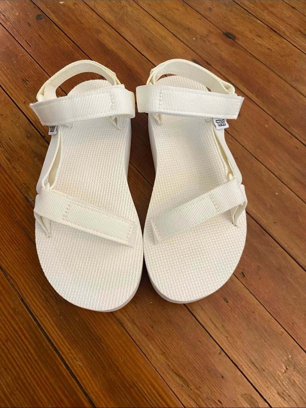 Teva Flatform Universal Chunky Sandals in Bright White Size 7